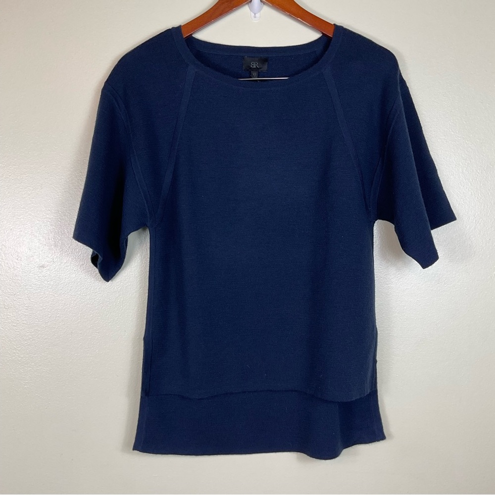 Banana Republic Monogram 100%Fine Merino Wool Top Size SX Minimalist